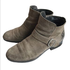 Born Women’s Ankle Booties TIMMS 8.5 distressed warm gray